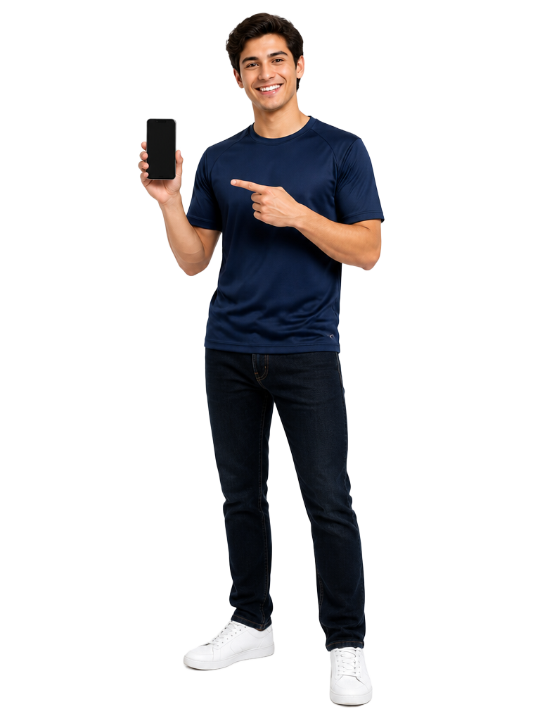 Tifoso con smartphone che mostra StarYes